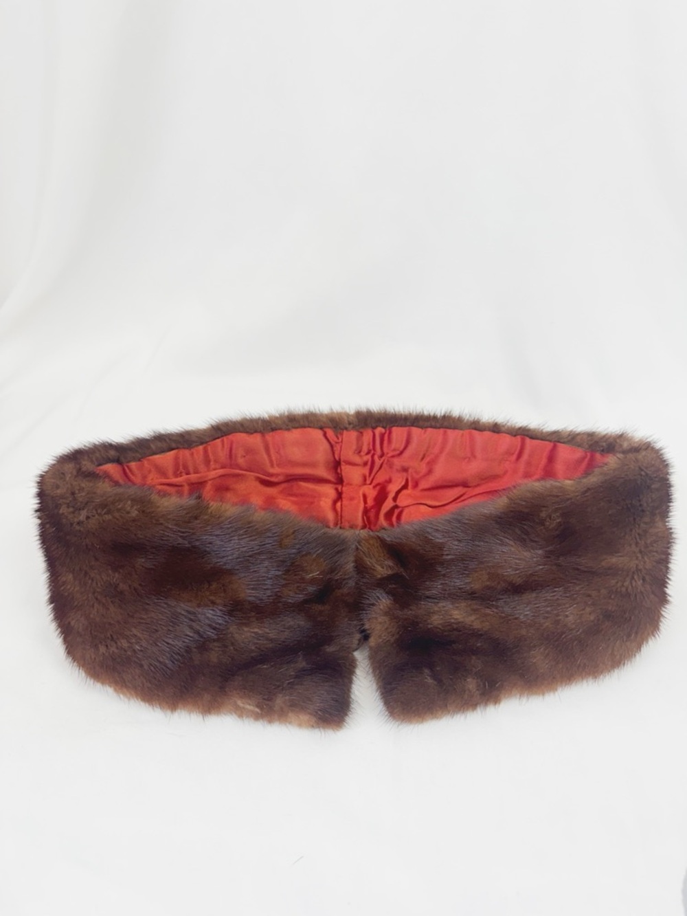 Fox Fur Detachable Collar With Hook & Eye Size 4”x28”